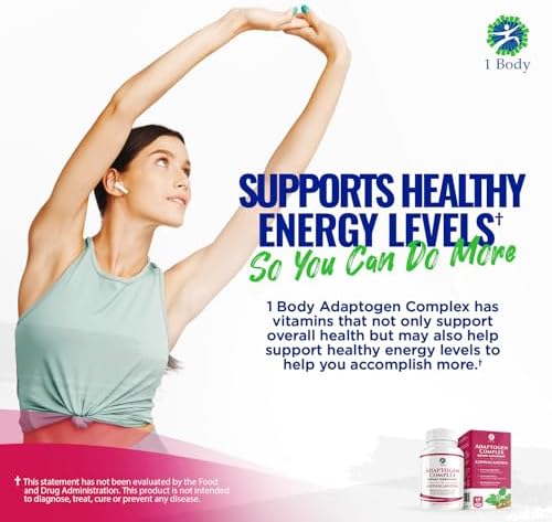 1 Body Ashwagandha Complex Supplement 180 Vegan