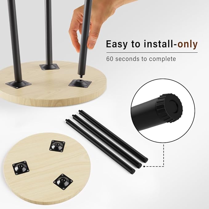 Plant Stand Indoor Tall: Corner Wood Plant Stand 2 Pack Mid Century Modern Decor - Small Round Plant Table for Indoor Plants - Outdoor Plant Holder for Patio Living Room Bathroom Office (Burlywood)