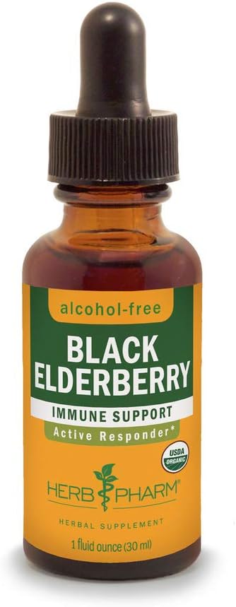 Herb Pharm Certified Organic Black Elderberry 1 Ounce