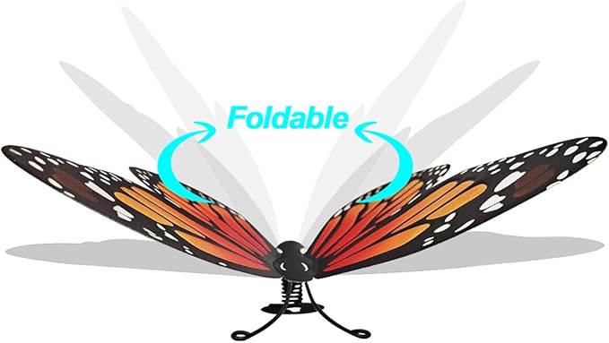 EOORAU Metal Butterfly Wall Decor - 3 Pcs Butterflies Wall Sculpture Hanging Decorations for Outdoor Fences Patio Yard Fence Garden Decorations, Gifts for Mom Friends