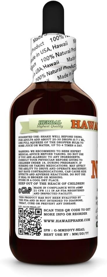 HawaiiPharm Neem Alcohol-Free Liquid Extract, Organic 2 oz