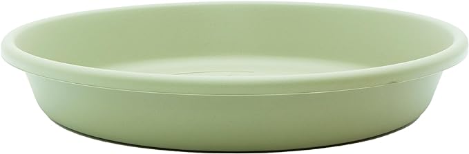 The HC Companies 16 Inch Round Plastic Classic Plant Saucer - Indoor Outdoor Plant Trays for Pots - 16"x16"x3" Seafoam