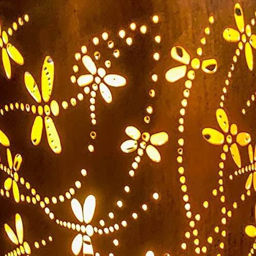 Mothers Day Gifts, 2 Pack Dragonfly Solar Lanterns Outdoor Hanging Lantern Lights, Waterproof LED Garden Decorative Light for Patio Yard Pathway Lawn Front Porch Tree