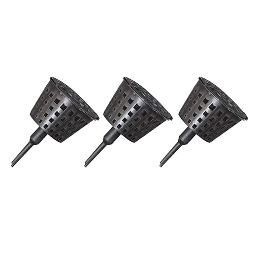 Happyyami 50Pcs Fertilizer Baskets Plastic Portable- Fertilizer Orchid Basket Fertilizer Mesh Basket with Lid Bonsai Fertilizer Box
