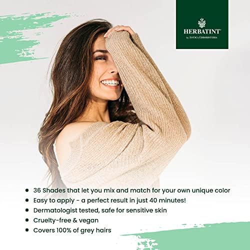 Herbatint Permanent Haircolor Gel, 6N Dark 100% Grey 2 Pack