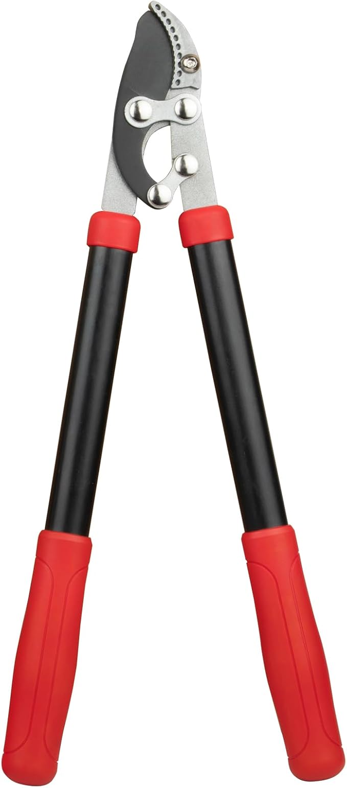 Heavy Duty Garden Lopper Pruning Shears, Aluminum Alloy or Carbon Steel, Tree Branch Cutter with Non-slip Handle, Labor-saving Gardening Tools, Yard, Orchard (Vigorously cut black steel)