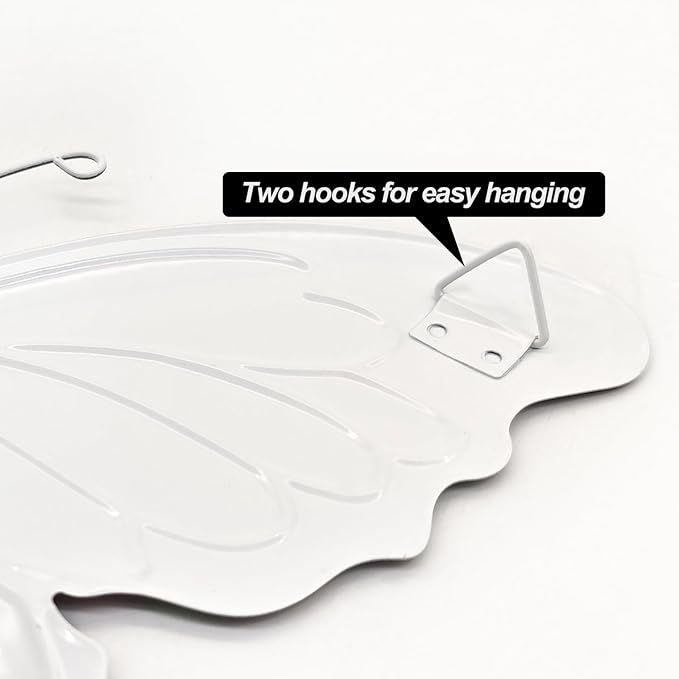 Oraytteo 4 Pack Metal Butterfly Wall Decor, Butterflies Wall Art Hanging Sculptures for Outdoor, Fence Patio Yard Tree Garden Home Decorations, Housewarming Gift