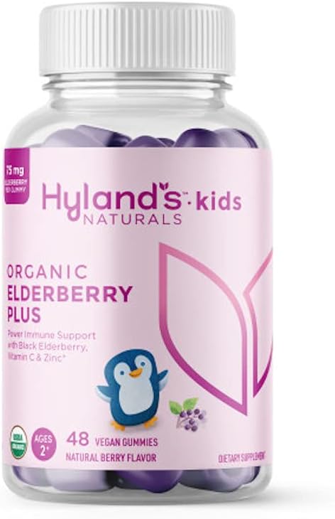 Hyland's Kids Organic Elderberry Plus Gummies, 48 Vegan