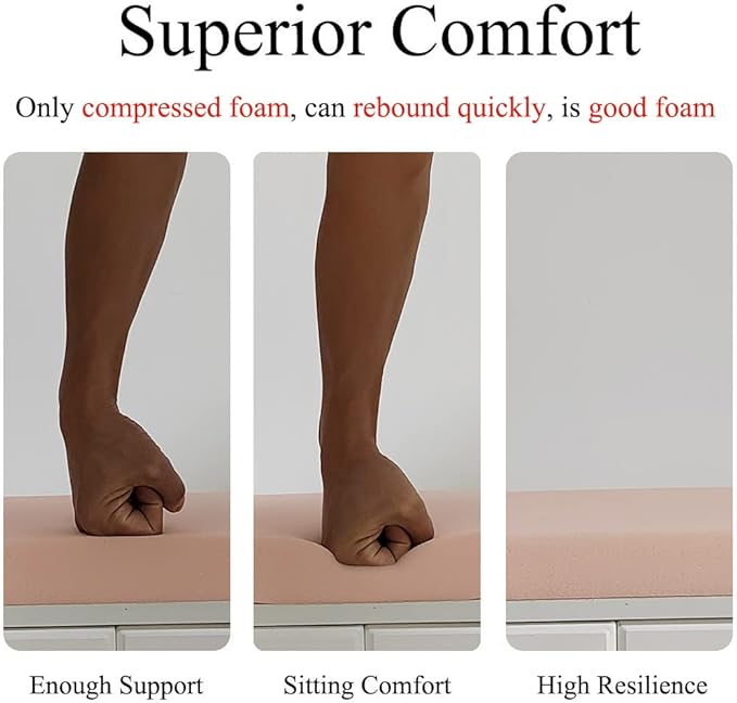 15 x 15 Inch Round Cushions for Outdoor Furniture Non-Slip Waterproof Patio Bistro Chair Cushion with Ties Bar Stool Seat Cushion for Kitchen Chairs Set of 4, Beige