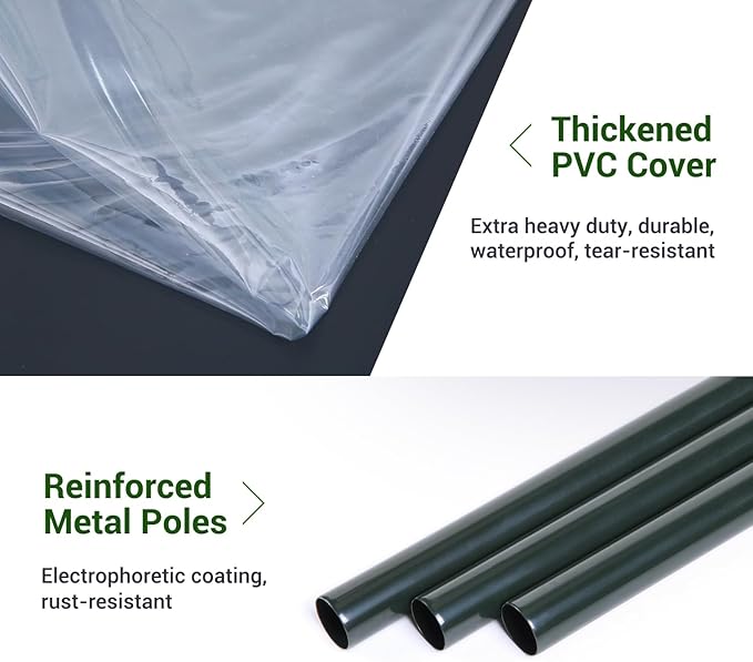 Mini Greenhouse for Indoor Outdoor: Ohuhu Portable Green House with Waterproof Pad for Small Plants Nursery Germination, 36"x36"x58.5" Heavy-Duty PVC Cover Tent Humidity Dome Seedling Accessory