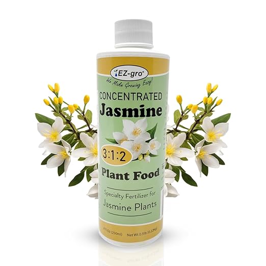 EZ-GRO Professional Liquid Jasmine Fertilizer - 8 oz Bottle | 3:1:2 Concentrated Nutrients for Indoor Plant Food | Houseplant Fertilizer for Jasmine Flowers| Promotes Vibrant Plants & Strong Roots