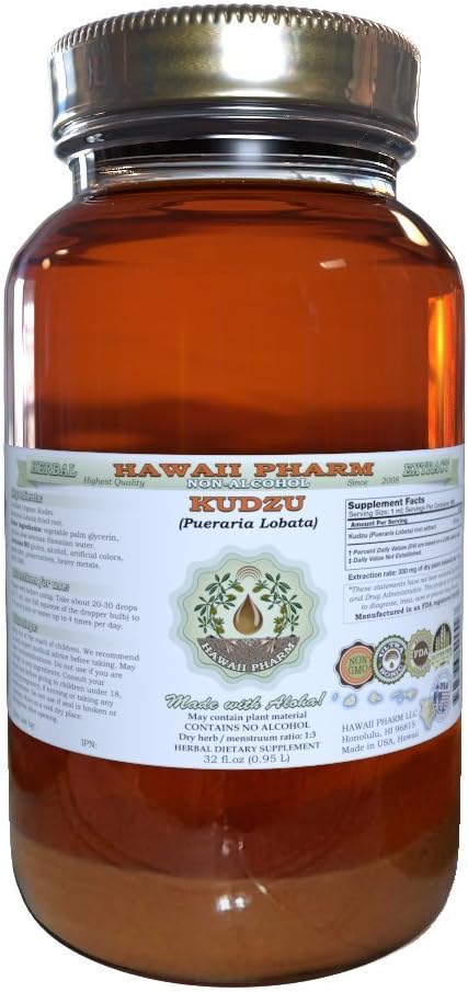 Hawaii Pharm Kudzu Alcohol-FREE Liquid Extract, 32 oz