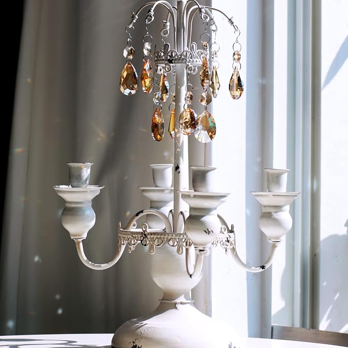 12pcs Hanging Glass Crystals Prism for Windows, Chandelier Decoration, Rainbow Maker Suncatcher