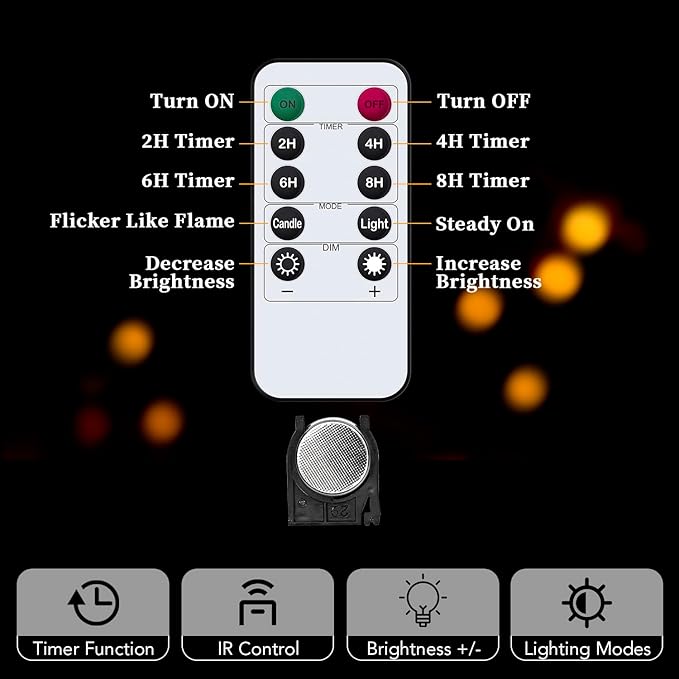 Metaku Flameless Flickering Candles Battery Operated LED Candles Set of 9 Ivory with Remote & Timer for Halloween, Christmas, Bedroom, Home, Wedding, Birthday Decoration D2.2'' x H4''5''6''
