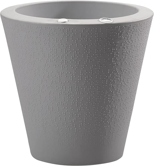 Crescent Garden Dot TruDrop Indoor/Outdoor Planter, Self-Watering Plant Pot, 20 Inches, (Ash)