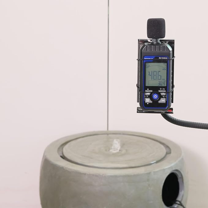 Garden Water Fountain Outdoor Bubbler Water Feature Indoor with Lights & Pump and Pebbles Waterfall Fountains Concrete Effect for Patio Deck Yard Home Decor Gray, 18 "L x 18" W x 11.5" H