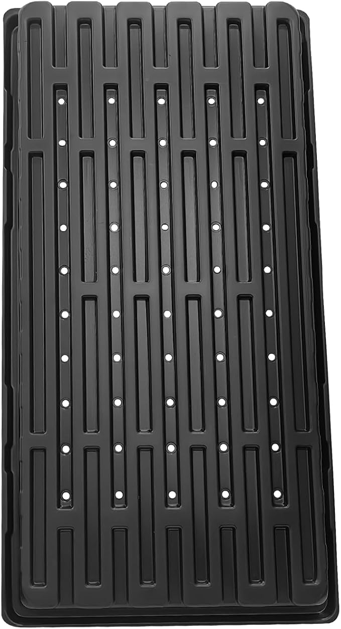 18Pcs 1020 Nursery Trays 10×20 Seedling Tray with Water Drainage Holes for Seeds Germination and Nursery 2.55" Deep (with Holes)