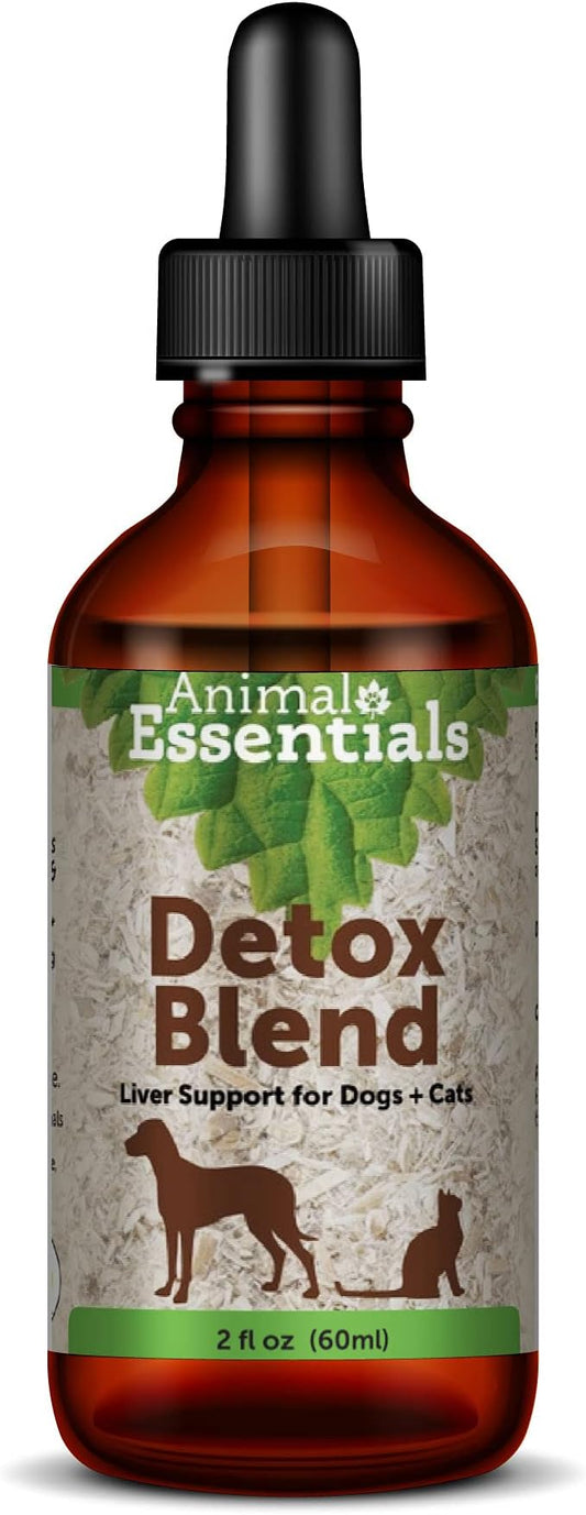 Animal Essentials Detox Blend - Liver Support for Dogs & Cats, Liver Supplement, Herbal Formula, Human Grade Herbs, Animal Wellness Tonics - 2 Fl Oz