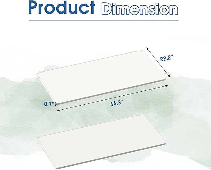 Greesum Shelf of Outdoor Horizontal 27 ft Storage Sheds, for Waterproof and UV Protection 150 Gallon Deck Box, 2 Shelves (Without Shed), White