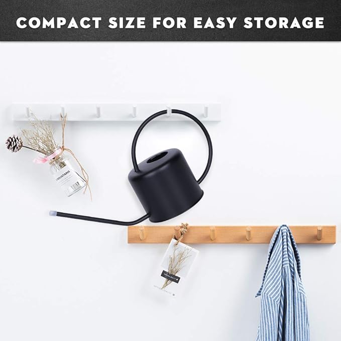 Remiawy Watering Can Indoor Outdoor Stainless Steel Watering Cans for House Plants Long Spout Water Can for Succulent Bonsai Garden Flower(40oz/1300ml)