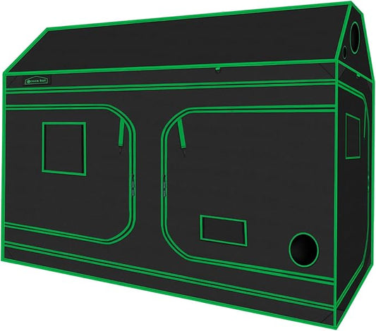 96"x48"x72" Roof Cube Grow Tent Plant Grow Tent, Indoor Growing Tent with Observation Windows, Lightproof Roof Cube Tent with Floor Tray, Mylar Hydroponic Tent for Plant Growth
