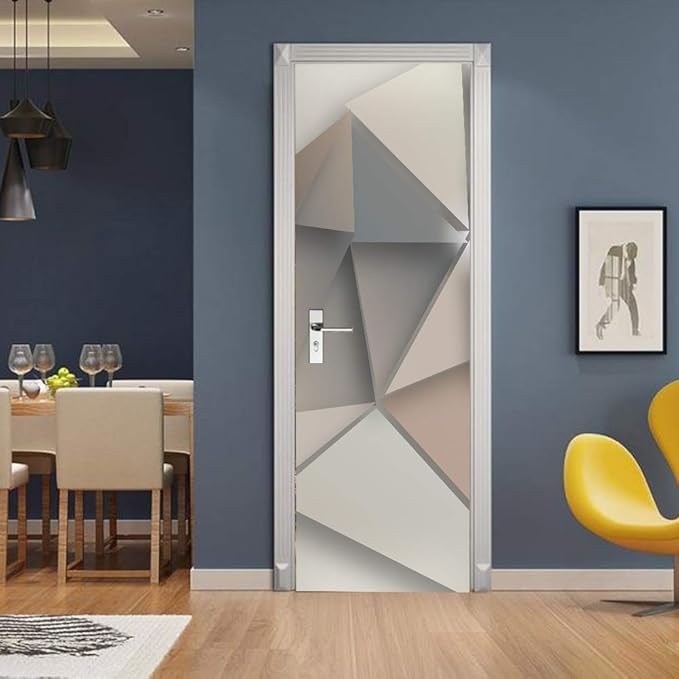 3D Peel and Stick Murals - Three-dimensional Wallpaper Self-adhesive Decals Removable PVC Waterproof Door Poster for Bedroom Living Room Wall Decoration 33.9 x 78.7 inch