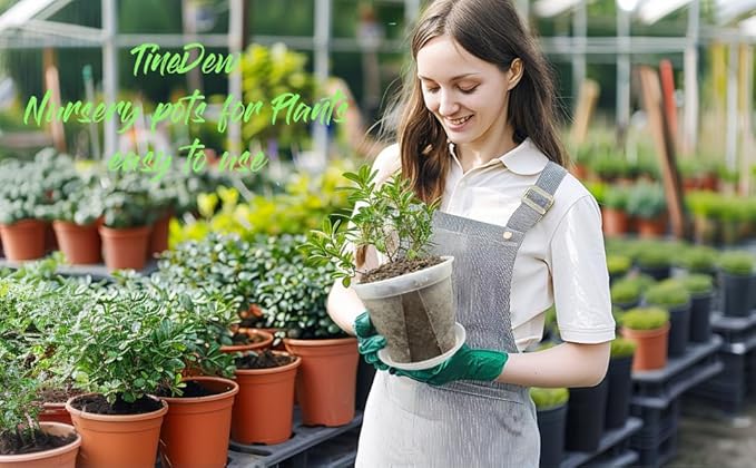 Large Clear pots for Plants,8 Sets 5/6/7/8 inch Thick Plastic Nursery pots for Plants with Drainage Holes for Monstera Plant Live,Succulents etc - Indoor and Outdoor use