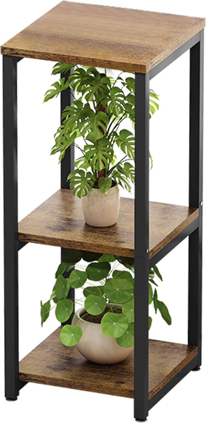 Plant Stand Indoor Corner Tall 3 Tier Metal Modern Flower Storage Plant Stands Holder for Living Room Balcony Garden,Black (3 Tier-Black)