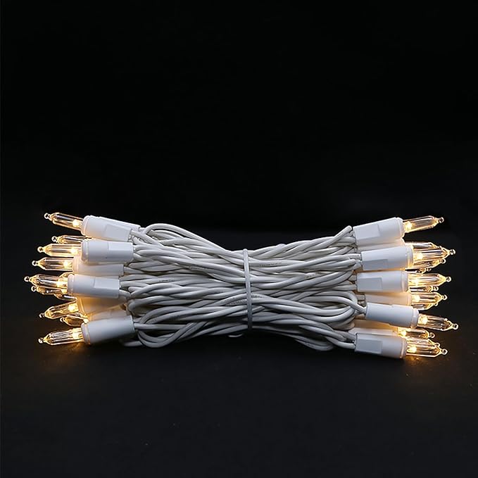 MULTI-SPARKING White Christmas LED Lights - 35 Count Warm White Christmas String Lights for Small Tree, Crafts, Holiday, Indoor/Outdoor Decorations, 11 Feet White Wire, UL Certified, Connectable