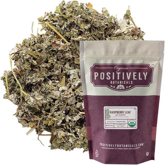 Organic Positively Botanicals Company, Raspberry Leaf, 16 Ounce