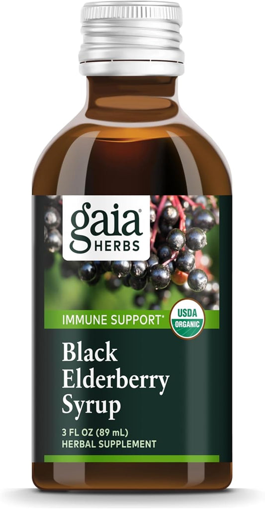 Gaia Herbs Black Elderberry(Sambucus Nigra) Syrup-Immune Formula-3 Fl (18-Day Supply)