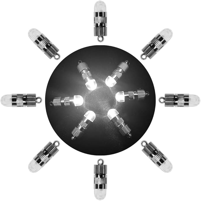 SumDirect Pack of 12/30/50/100 Colorful LED Mini Non-Blinking Lights for Paper Lanterns Balloons Floral Wedding Halloween Christmas Party Decoration Centerpieces (30, White)