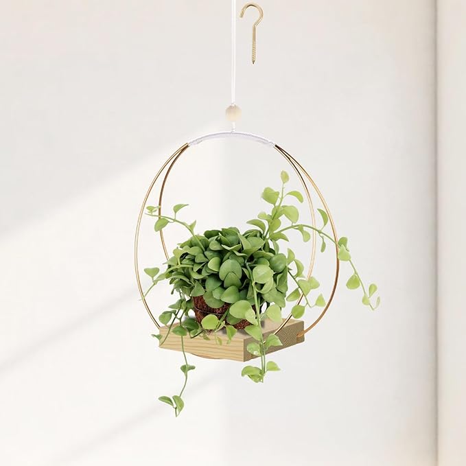 Hanging Planters for Indoor Plants - Plant Hanger Outdoor, Metal Plant Hanger Mid Century Boho Macrame, Hanging Wall Ceiling Window, Gift for Mom, Plant Lovers, Housewarming