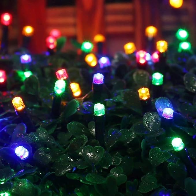Minetom 168Ft Christmas String Lights, 600 LEDs Twinkle Christmas Tree Lights String- 8 Lighting Modes Fairy Lights for Christmas Trees Indoor Outdoor Holiday, Multicolor, AED09-02900200GQIP44