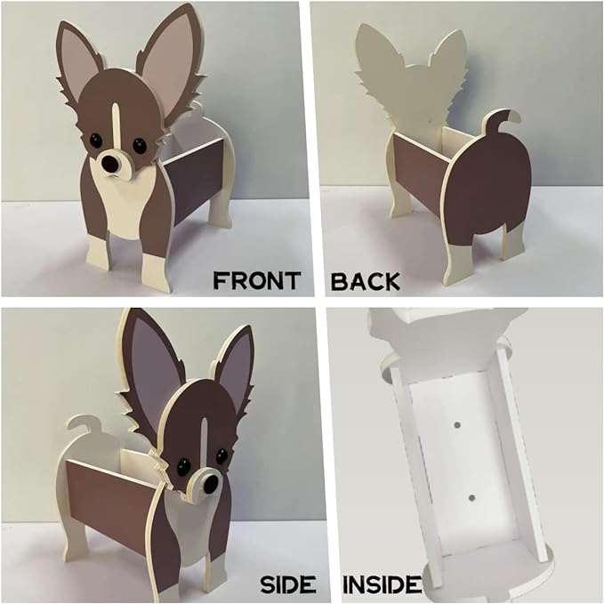 Sheltie Dog Planter Plant Pots,Cute Garden Dog Flower Planter,Large Dog Planters Birthday Gifts for Women,Office,Indoor/Outdoor Decor(9.84 * 7.87 * 17in)