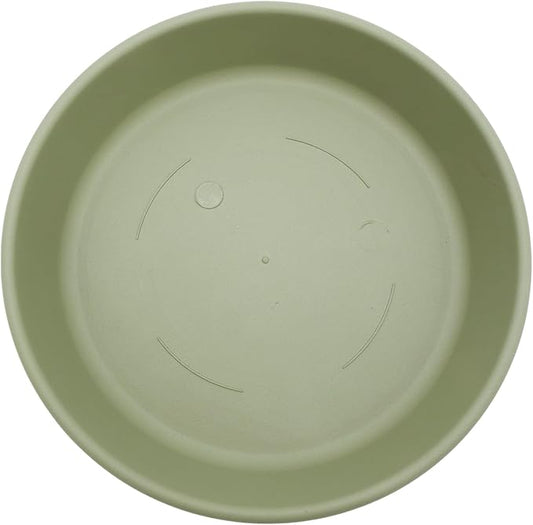 The HC Companies 21 Inch Round Plastic Classic Plant Saucer - Indoor Outdoor Plant Trays for Pots - 21"x21"x3.63" Seafoam
