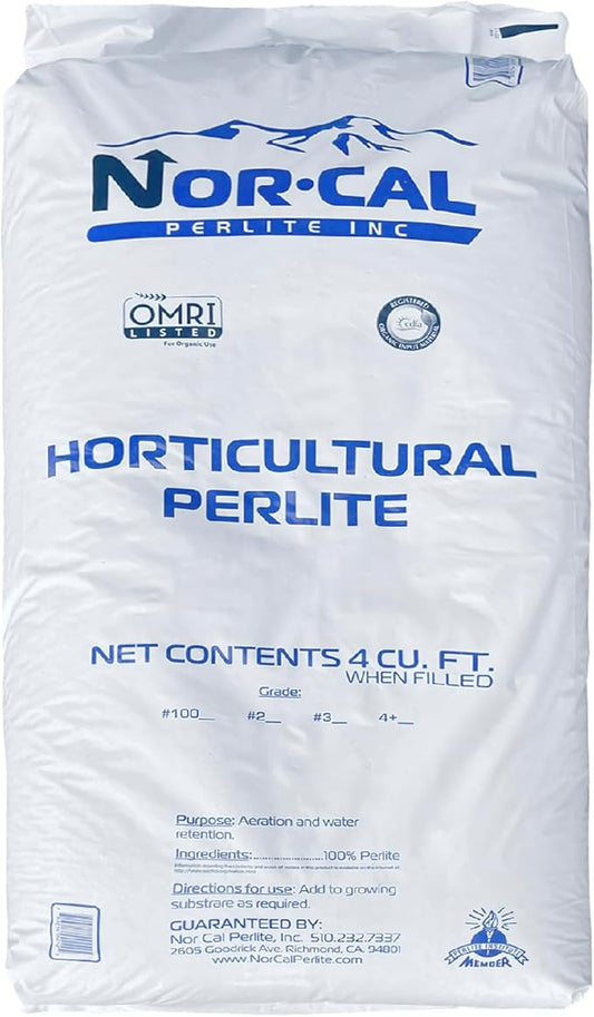 Norcal Perlite Horticultural Organic Certified Premium Screened Coarse – Garden Indoor Outdoor Plants – Soil Additive Better Aeration and Drainage - 4 Cubic Feet (103 Quarts) 1 Bag