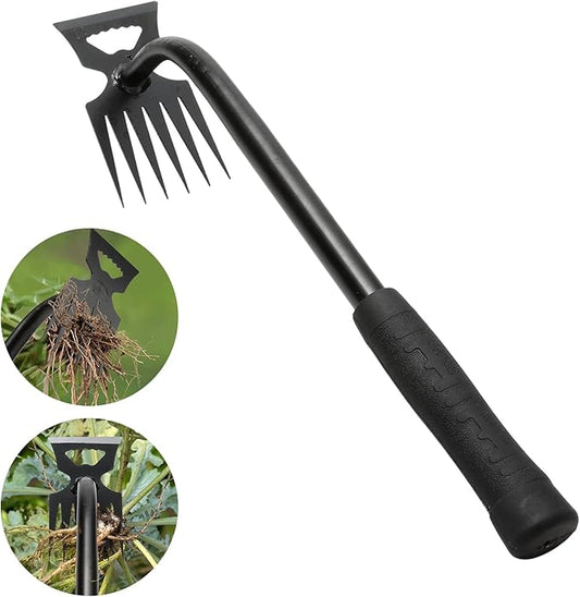 Gardening Hand Weeder Tools, Weeding Artifact Uprooting Weeding Tool, Durable Manganese Steel Hand Weeder Tool, Manual Multifunctional Weeders Gardening Tools for Yard and Garden (6 Teethes)