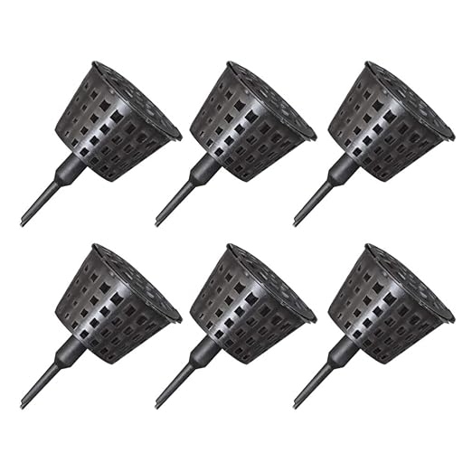 Happyyami 50Pcs Fertilizer Baskets Plastic Portable- Fertilizer Orchid Basket Fertilizer Mesh Basket with Lid Bonsai Fertilizer Box