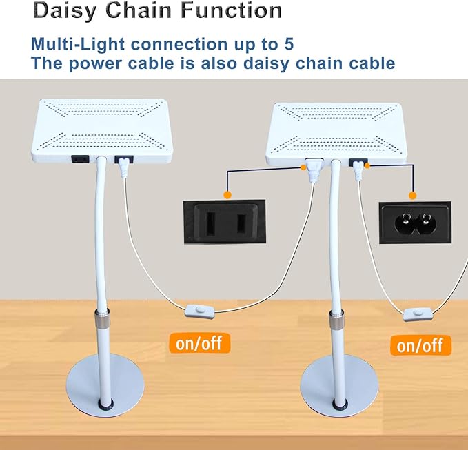 Tabletop Grow Light LED Full Spectrum UV IR, Veg Seed Starting Seedlings Bonsai Houseplant Plant Light, Desk Grow Lights for Indoor Plants, 16"-24" Height Adjustable