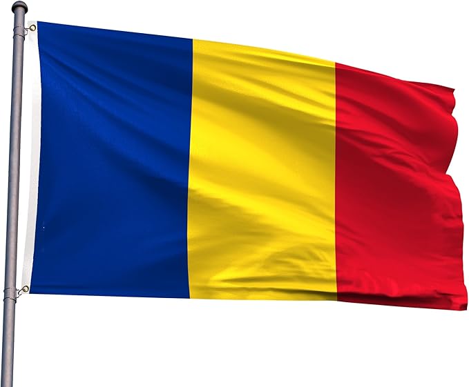 Romania Flag 4x6FT Romanian National Polyester Banner With 2 Grommets Fade Resistant Vivid Color For Patriotic Festival Events Party Decoration (Romania, 4x6FT)
