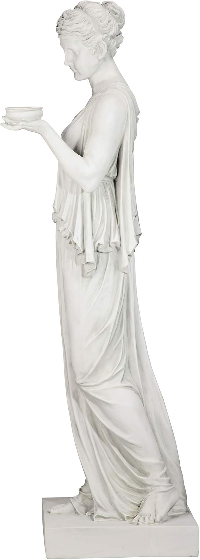 Design Toscano Hebe Greek Woman Patron of Youth Indoor/Outdoor Garden Statue, Estate Size, 62 inches tall, Cast Stone Resin, Antique Stone Finish