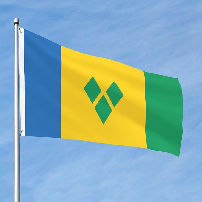 Saint Vincent and the Grenadines Flag Garden Yard House 2x3 ft Flags Double Sided Print Banner Indoor Outdoor Party Home Decorations for Boat Dorm House Balcony