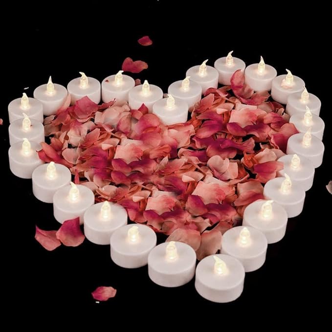 LED Tea Lights Flameless Candles: 12Pack Battery Operated Candle Realistic and Bright Flickering Holiday Gift Long Lasting 200Hours for Seasonal & Festival Celebration WarmWhite