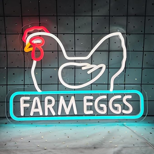 Chicken Coop Neon Sign Chicken Cluck Led Light Up Sign Farm Chicken Coop Farmhouse Kicthen Garden Decor Chicken Coop Sign Birthday Gifts for Family USB Powered Neon Sign,Size15.7*11inch(JWD025)