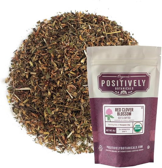 Organic Positively Botanicals Company, Red Clover 4 Ounce