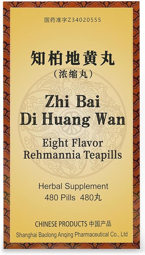 Zhi-Bai Di-Huang Wan Herbal Supplement 480 (60 Servings,