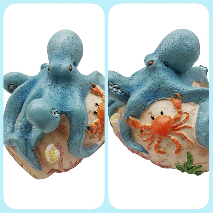 Octopus Statues Gutter Downspout Extension Statues Garden Decoration,Resin Statue Outdoor Decor,Animal Downspout Diverter,Decorative Gutter Extension,3"×4" Downspout Extender Diverter Splash Block