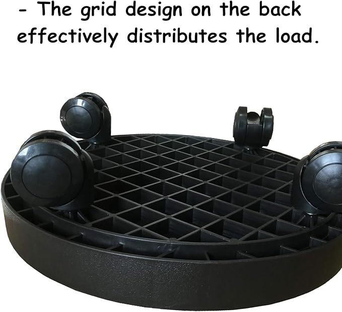 WanderingDonkey 2 Pack of 14 Inch Heavy Duty Plant Caddy with Wheels,Rolling Plant Stand Pot Trolley, Potted Flower Mover Dolly with Casters Round Coaster for Indoor Outdoor, Brown