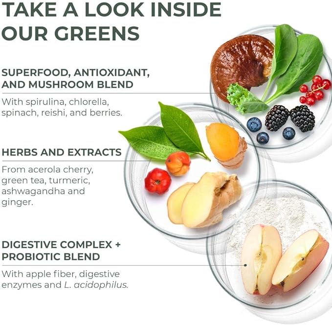 2 Pack, Super Greens Powder, 30 w/+50 Greens